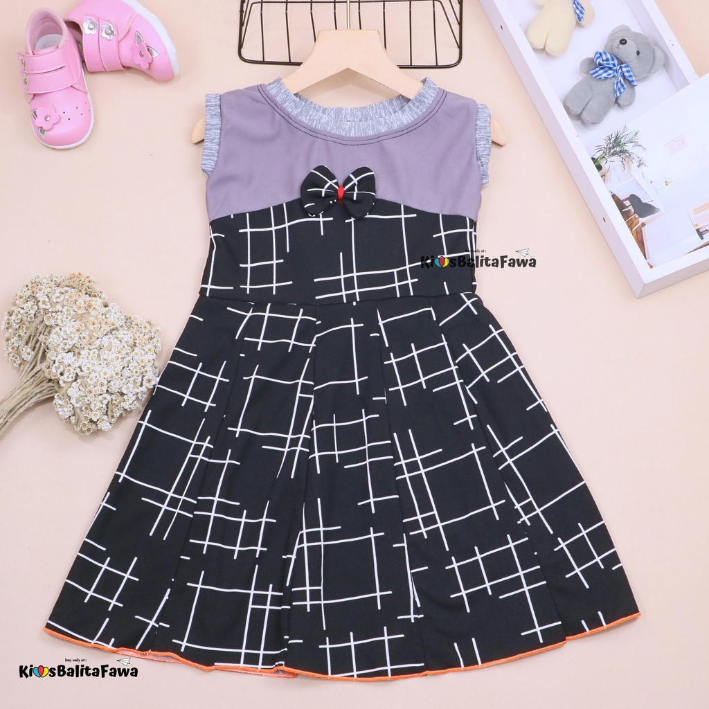 Dress Aila 3-4 Tahun / Dres Pesta Murah Grosir Baju Anak Perempuan Harian Gaun Yukensi Batik Baru