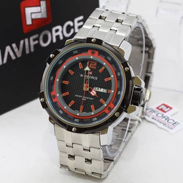 JAM TANGAN PRIA NAVIFORCE 9073 ORIGINAL JAM TANGAN PRIA ASLI STAINLESS RANTAI KADO PRIA KEREN