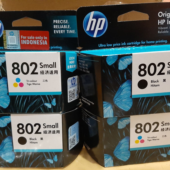 

tyha501s Tinta Printer Hp 802 1Set Black & Colour Original 100% E57Dtgfe