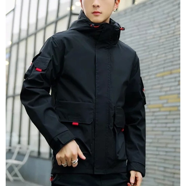 AKN- JAKET PARKA PRIA ANTI AIR  FOUR FOCKET IMPORT / JAKET PARKA TASLAN WATERPROOF DISTRO ORIGINAL SENSOR PREMIUM