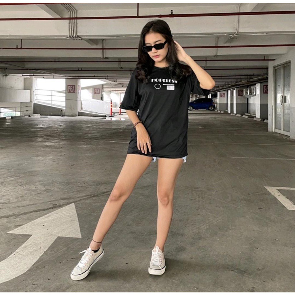 GSC - Kaos oversize HOPELESS / Oversize wanita terbaru