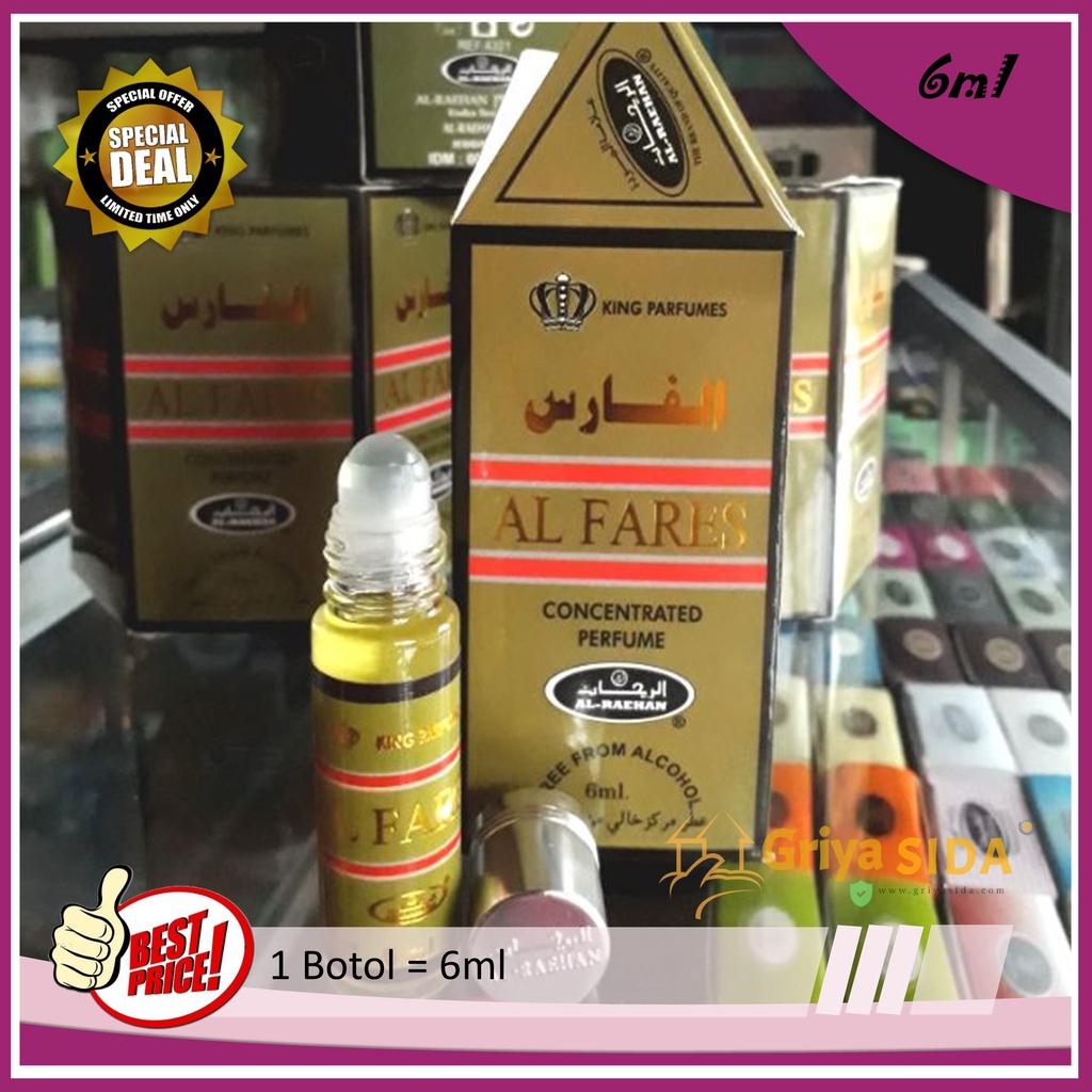 Parfum Alfares 6ml alraehan aroma al fares al raehan mirip al rehab parfum Harga grosir PROMO!!