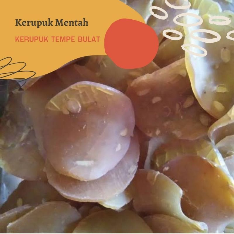 

500gr KERUPUK TEMPE BULAT / KERUPUK MENTAH / KERUPUK GORENG 500 GRAM