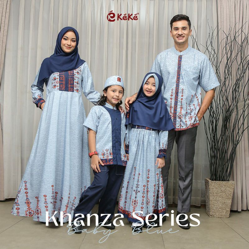 SARIMBIT LEBARAN KELUARGA KHANZA SERIES BABY BLUE by KEKE