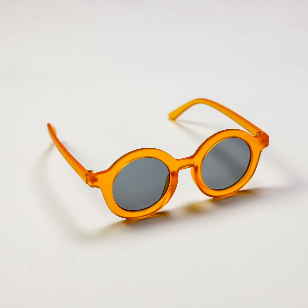 BDOSTORE | Kacamata Anak Balita O Bulat | 0 - 12 Bulan-Mustard Transparent