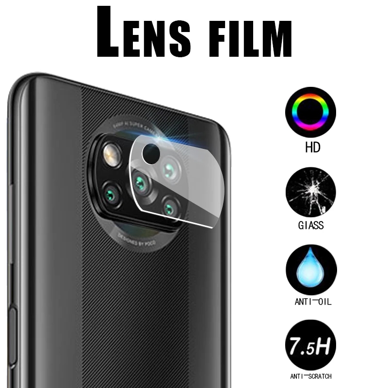 2 In 1 Tempered Glass Pelindung Layar + Lensa Film Nfc Untuk Xiaomi Mi Poco X3 Poco X3