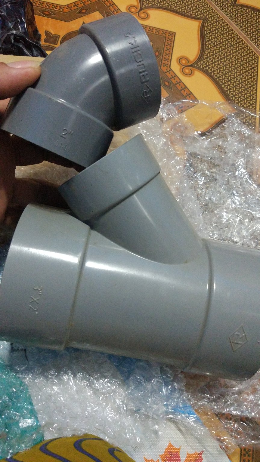 Rucika Knee 45* Polos Pvc 2 D / L Elbow Bengkokan 45* (d-45l)