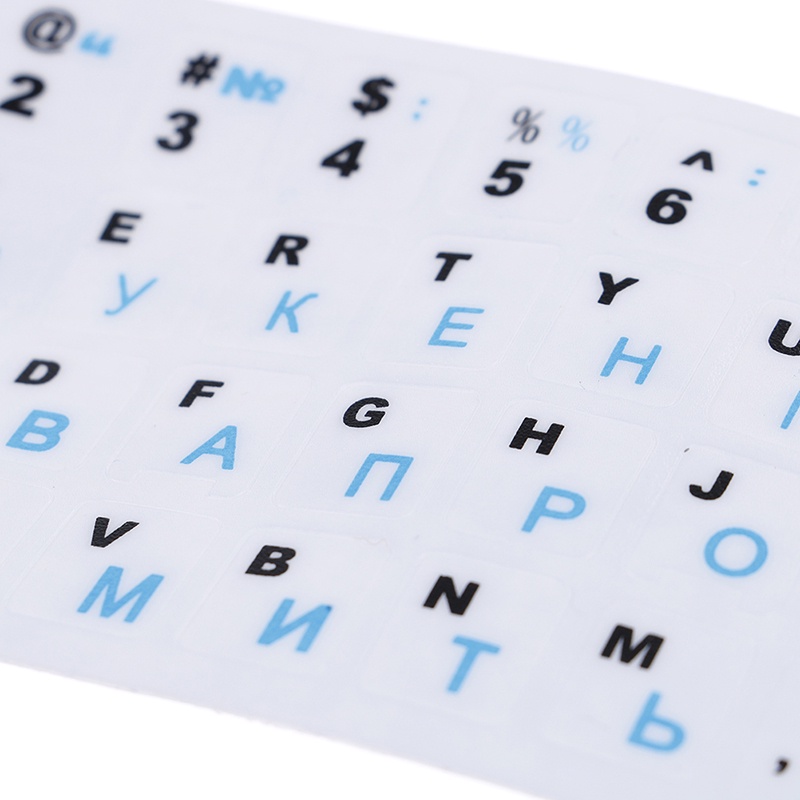 (LUCKID) Stiker layout keyboard Standar Rusia