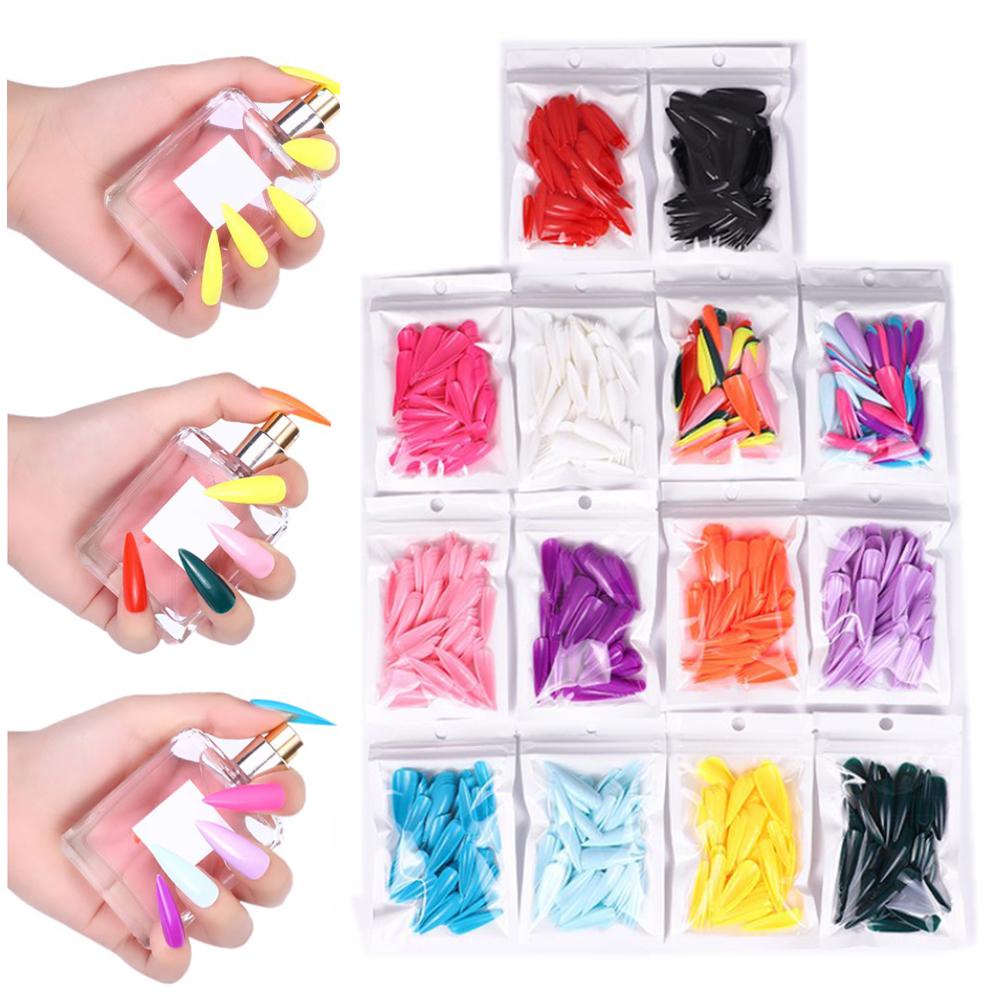 Mxbeauty Nail Art Tips Buatan DIY Manicure Ballerina Tekan Pada Kuku Penuh Penutup Kuku Palsu