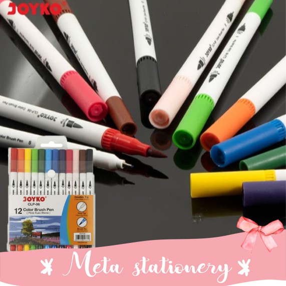 

Color Brush Pen / Pena Kuas Warna Joyko CLP-06 / 12 Warna