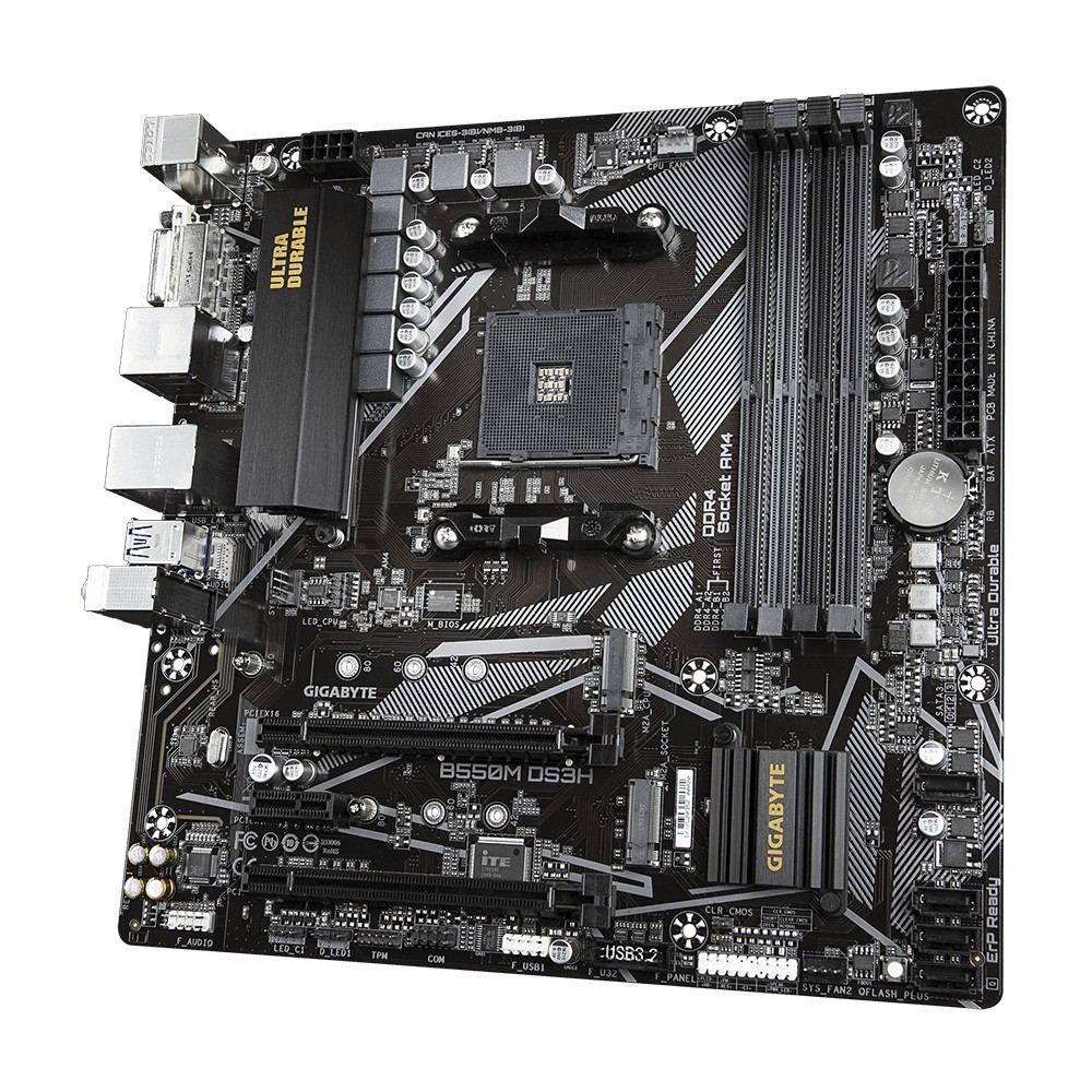 Gigabyte Motherboard AMD Socket Ryzen B550M-DS3H Socket AM4