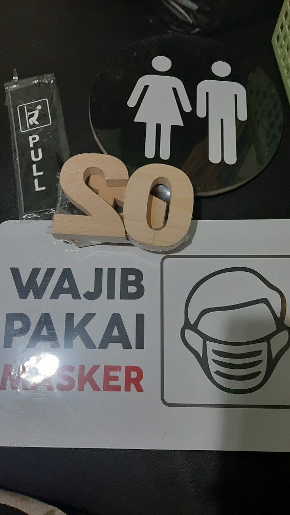 Sticker Push Pull Pintu Cafe