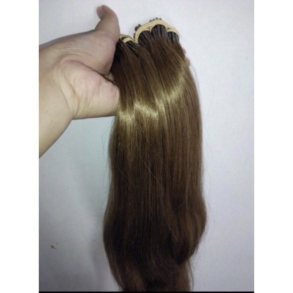 Rambut sambung asli human hair 70cm warna coklat