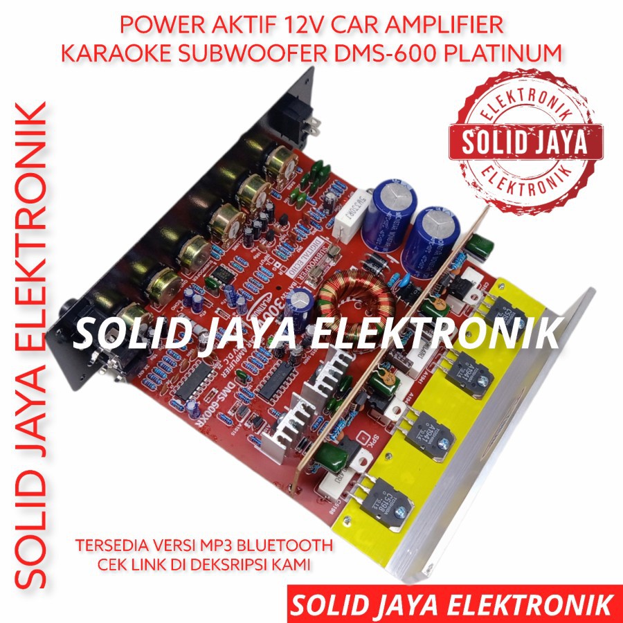 KIT POWER AKTIF MOBIL 12V DC 300W STEREO DMS600 DMS-600 DMS-600.X 600.X DMS 600 AKI ACCU CAR AMPLIFIER AMPLI DIGITAL ECHO MIC MIK KARAOKE SUB SUBWOOFER STEREO TR FINAL TOSHIBA ASLI 12 VOLT 12 V STEREO 600 WATT W PLUS PANEL PLATINUM ASLI ORIGINAL