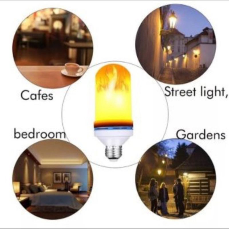 lampu led api 9w led dekorasi flame fire 9 watt lampu cafe api 9watt