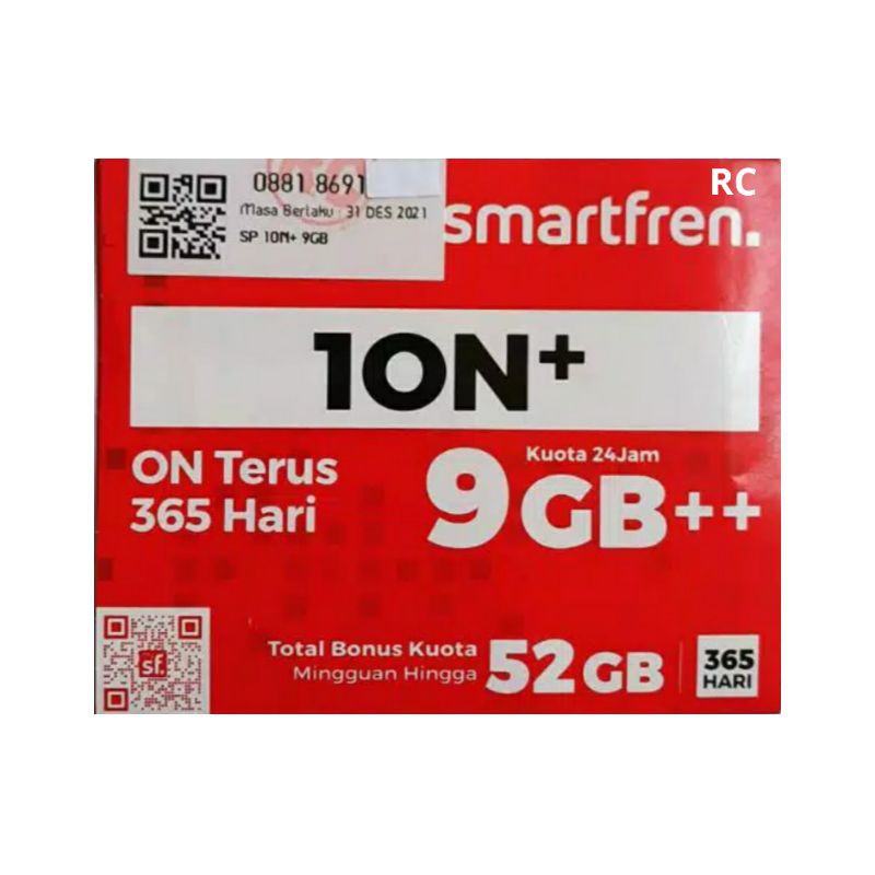 Perdana Smartfren 1ON+ 9GB