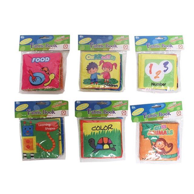 buku bantal bayi buku kain softbook mainan edukasi bayi 6 pcs