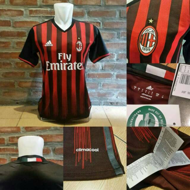 (FREE ONGKIR 2PCS) JERSEY AC MILAN HOME 2016 / 2017 GRADE ORI JERSEY&JERSEY&JERSEY&JERSEY AC MILAN