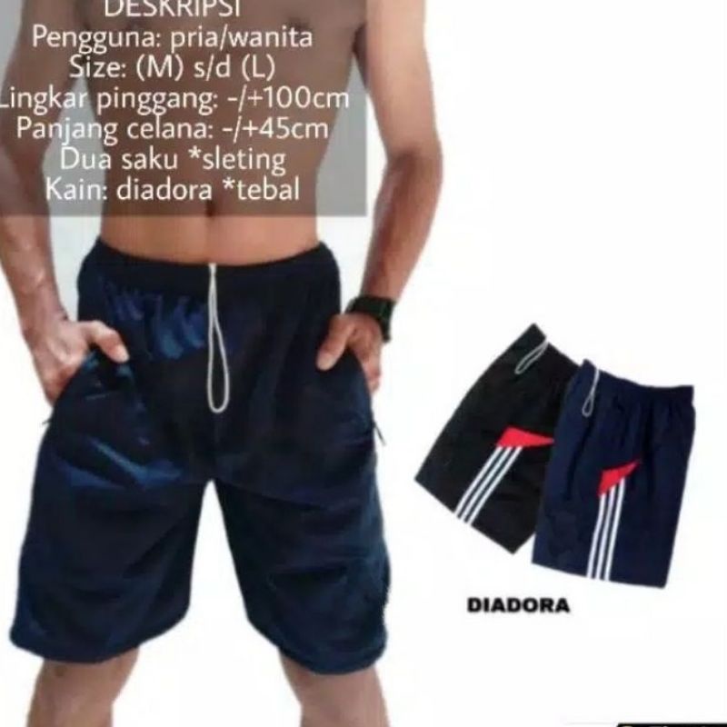 celana Training pendek sporty Diadora Import futsal lari bola gym