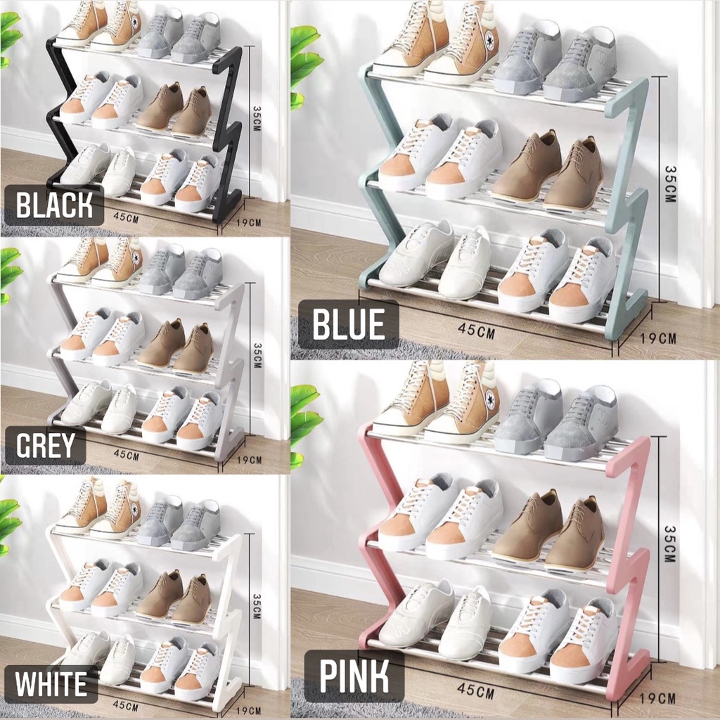 SHENAR Z Shape Rack Rak Sepatu Sandal Zigzag
