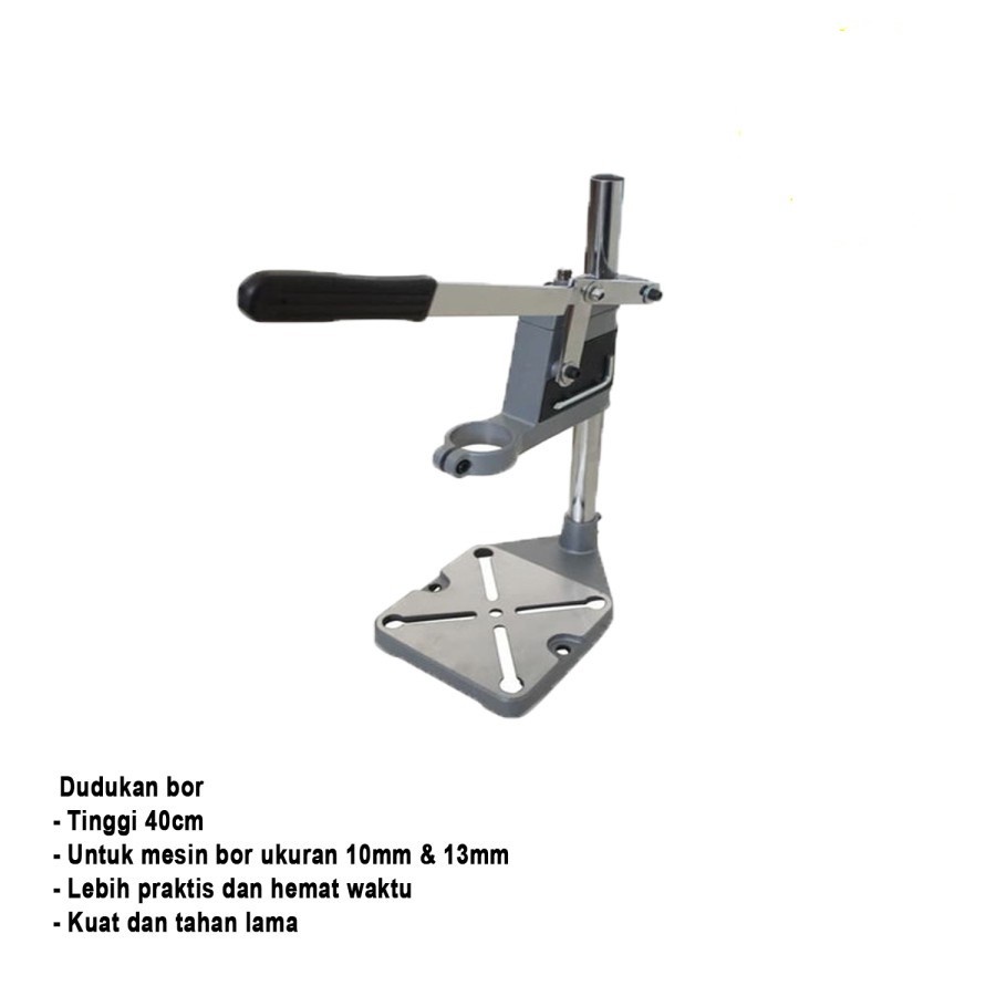 Stand Drill, Dudukan Bor, Stand Bor -Pegangan Bor Iron Base