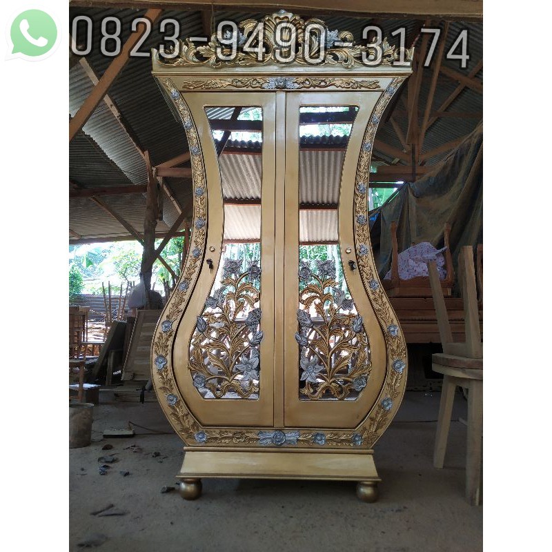 Lemari biola  / lemari hias / Lemari hias biola / bufet jati jepara / bufet ukir / bufet custom