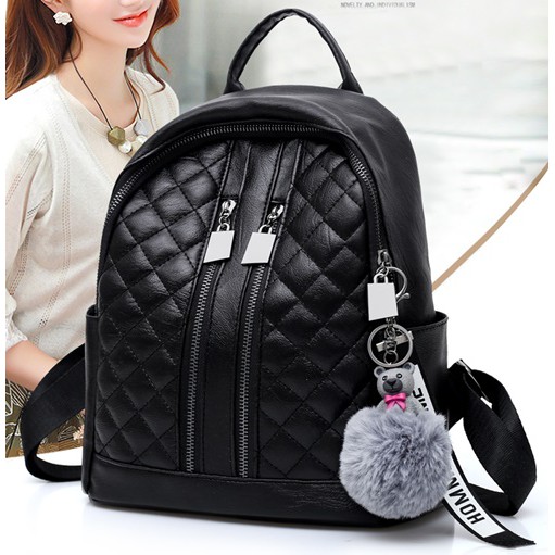 MV_Marvelouz MV70197 tas ransel import terbaru 1kg bisa 2 tas supplier tas import free pom pom JT197