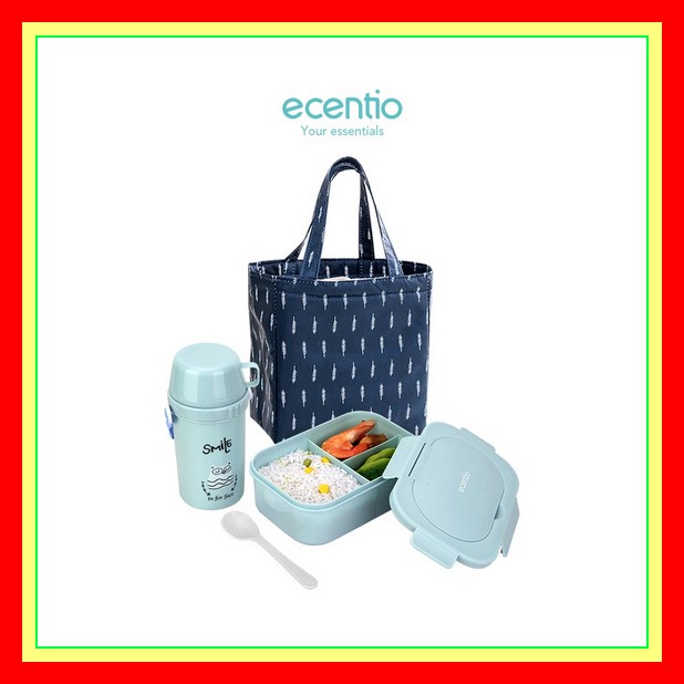 Ibex Kids Tempat Makan Steinless 304 Bento Kids Lunchbox Anak Import O Ecentio 650Ml+450Ml Tempat Be