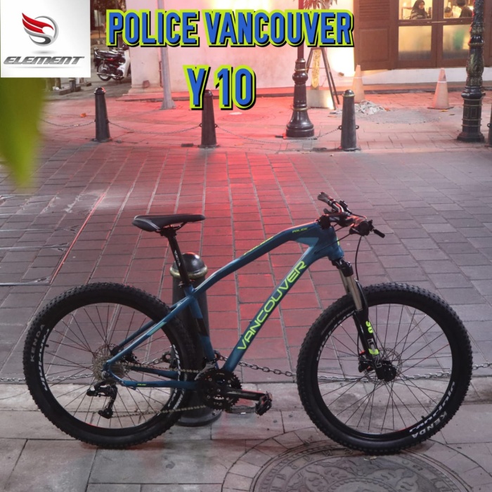 Sepeda Gunung MTB 27.5 POLICE Vancouver Y10 3x10 Speed - Biru