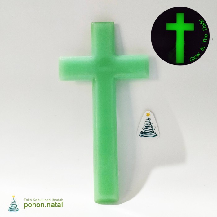 Jual Salib Glow In The Dark Polos Ukuran Besar Gantung Dinding Dekorasi - Polos
