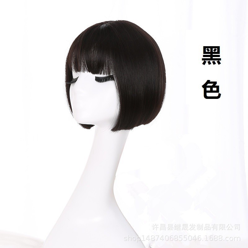 WDA-13 wig rambut palsu pendek bob daily natural wanita hitam dark
