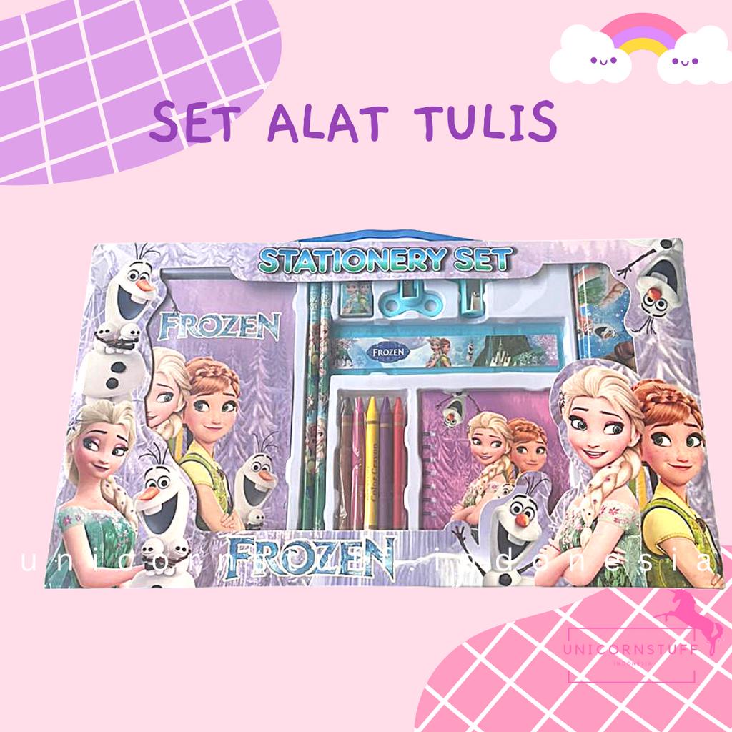 10in1 Paket Alat Tulis Set Stationary Tempat Pensil Perempuan Kado Frozen