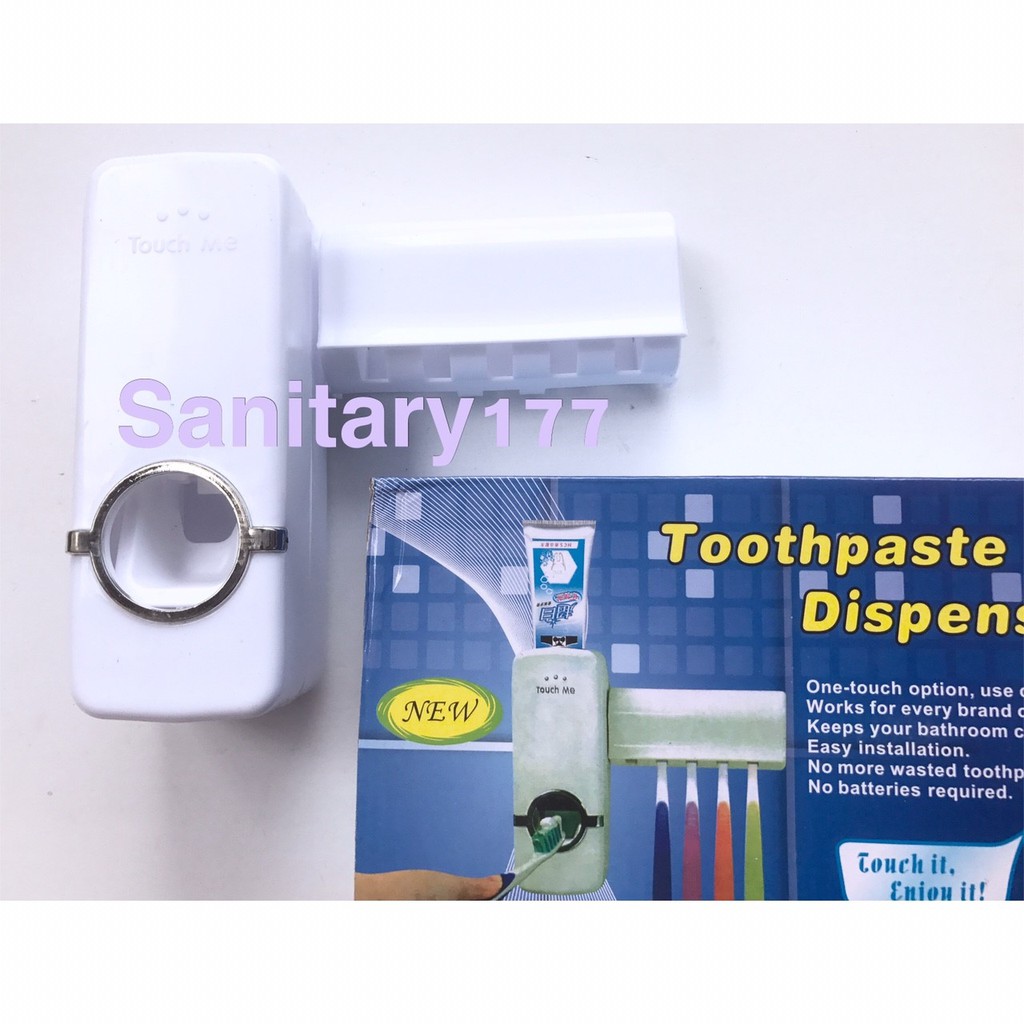 dispenser odol PUTIH- rak tempat sikat gigi dan odol  toothpaste dispenser tooth sanitary177 /A30