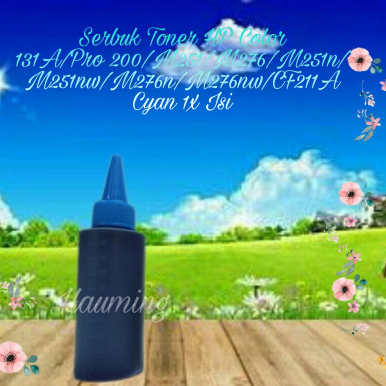 Serbuk Toner HP 131A Pro 200 M251 M276 M251n M251nw M276n M276nw CF211A Cyan 1x Isi