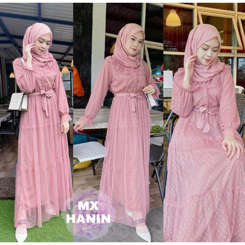 MX HANIN GAMIS FASHION WANITA / PAKAIAN MUSLIMIN / MAXY GOOD QUALITY