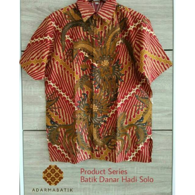 Kemeja Batik Pria Danar Hadi Solo Original Lengan Pendek