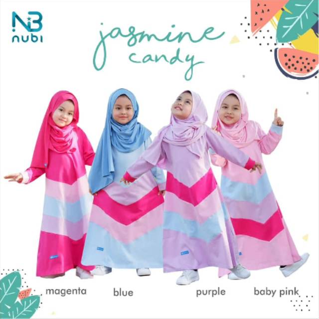  Ankho Shop Gamis  Anak  Kaos  Jasmine Candy Nubintang 