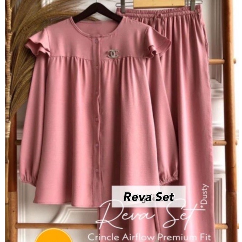 REVA SET (FREE BROSS)/ONE SET REVA/SETELAN CRINKLE/ONE SET CRINKLE AIRFLOW