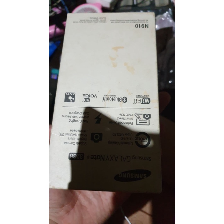 

Box/Dus/Kotak Samsung Galaxy Note 4- ASli- Dari Produk Aslinya