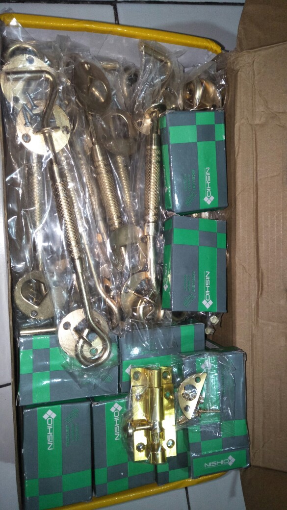 Slot Pintu Kuning 2 L Jendela Plat Tebal Grendel 2 Inch Inci L Barel Bolt