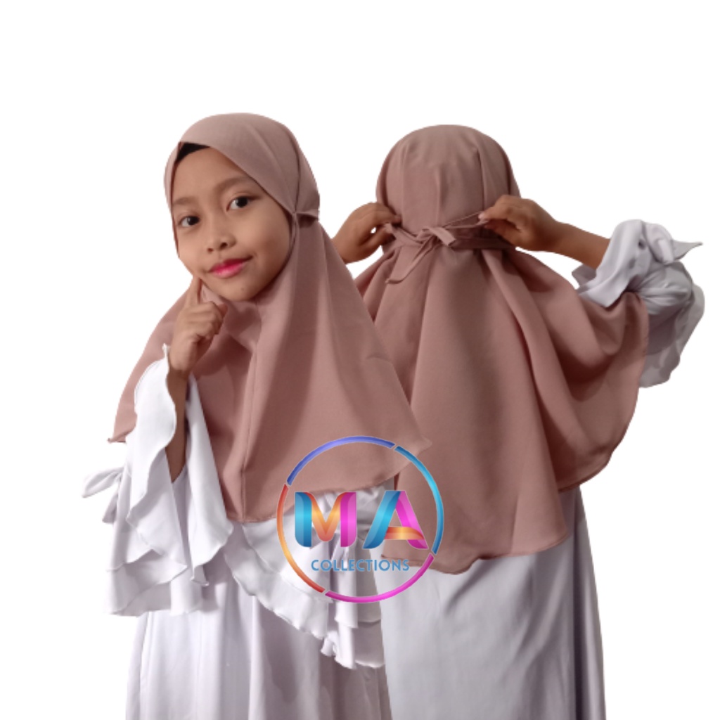 [Size XL] Hijab Anak Jilbab Anak Bergo Maryam Diamond Strecth untuk Anak Usia 8-12 Tahun by MA Colle