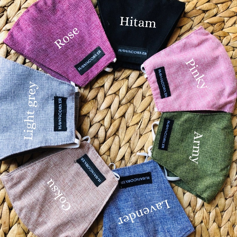 MASKER HEADLOOP 3PLY KATUN MADINAH MASKER HIJAB