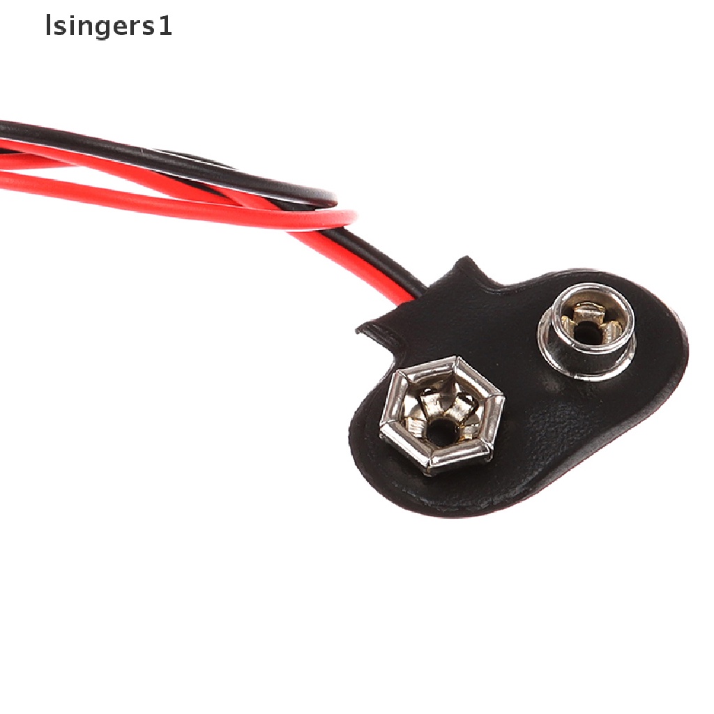 (lsingers1) 10pcs Klip Konektor Snap Baterai 9V Panjang 15CM