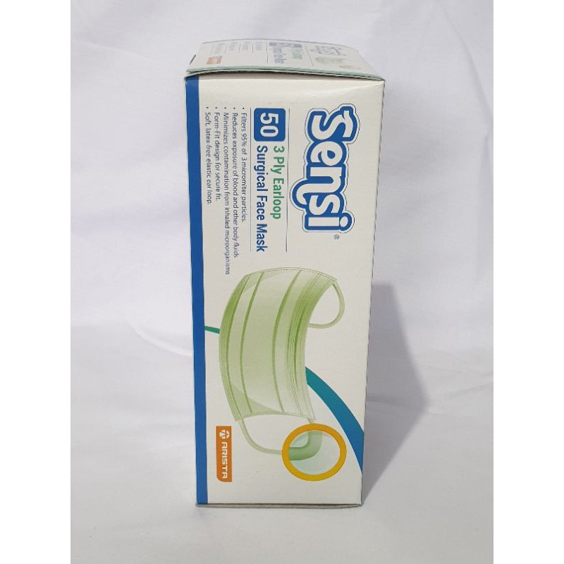 Masker Karet Sensi / Masker Sensi Earloop 3 Ply isi 50