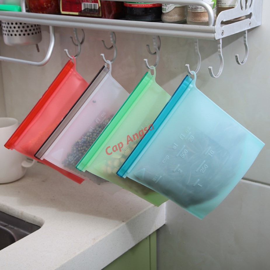 SILICONE ZIPLOCK FOOD GRADE STORAGE BAG KANTONG PLASTIK MAKANAN SILIKON SILICON ZIP LOCK SOUS VIDE