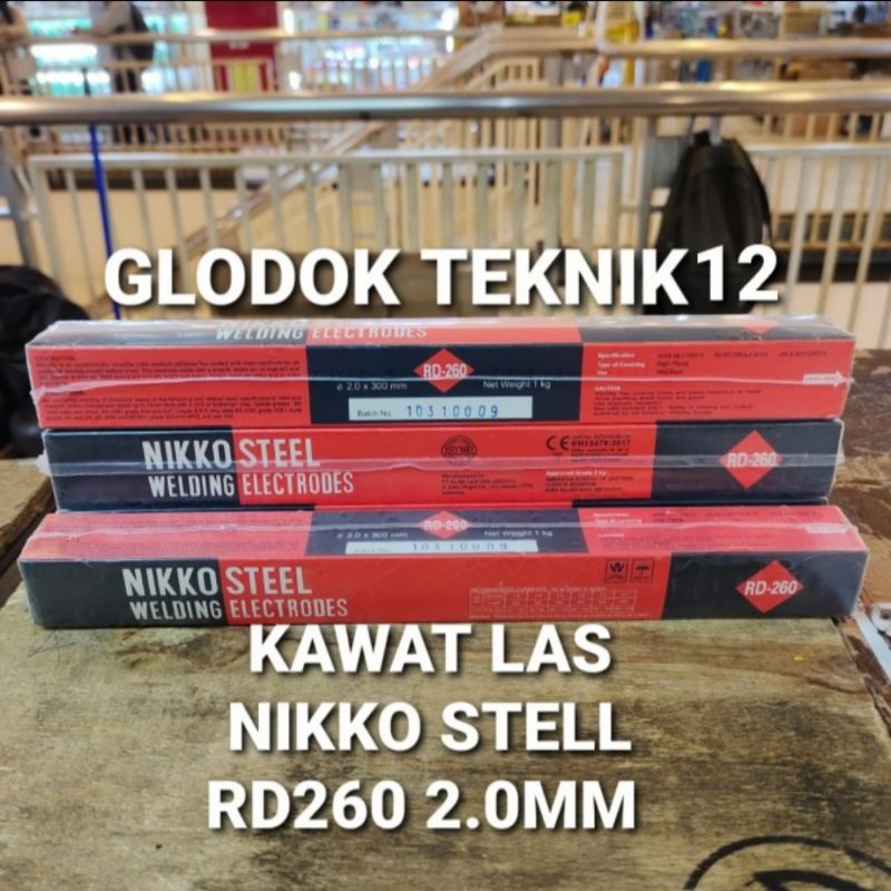 KAWAT LAS NIKKO STEEL 2MM / KAWAT LAS RD260 2.0MM / KAWAT LAS BESI NIKKO STEEL 2MM