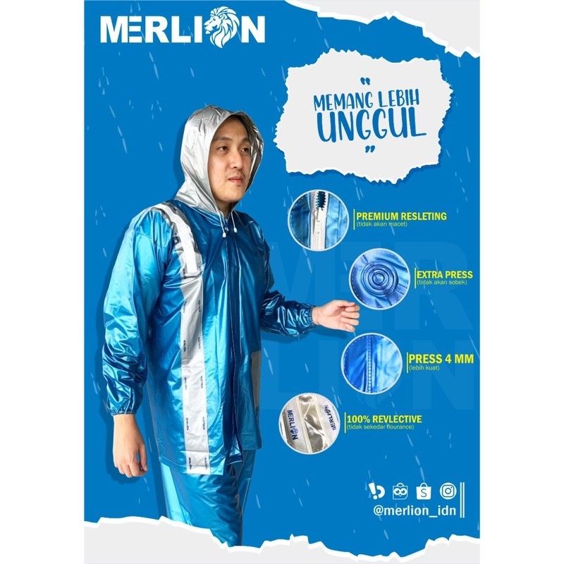 NEW ARRIVALS JAS HUJAN JAKET CELANA MERLION PVC BALLON PREMIIUM ORIGINAL PRODUCT