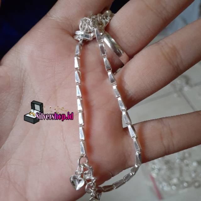 Gelang padi perak asli