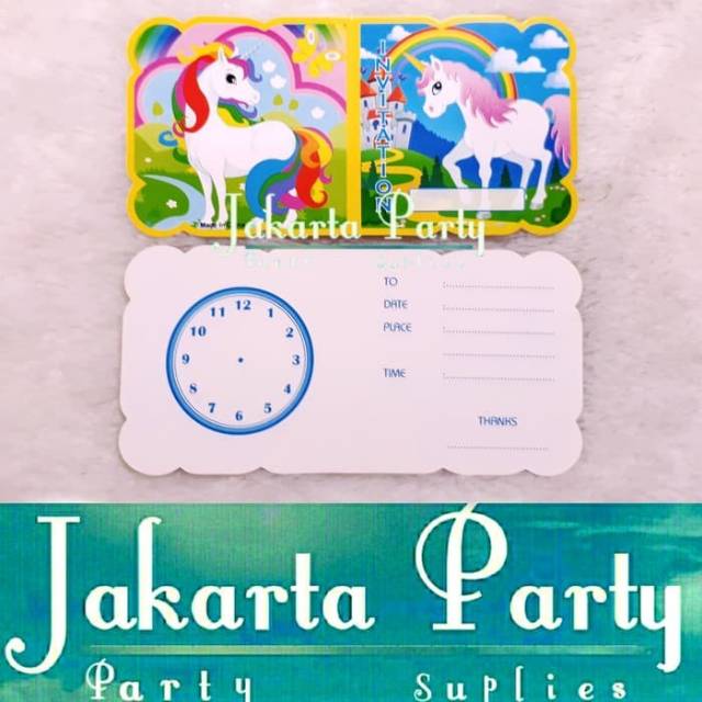 Kartu Undangan Unicorn / Undangan Ulang Tahun / Kartu Undangan