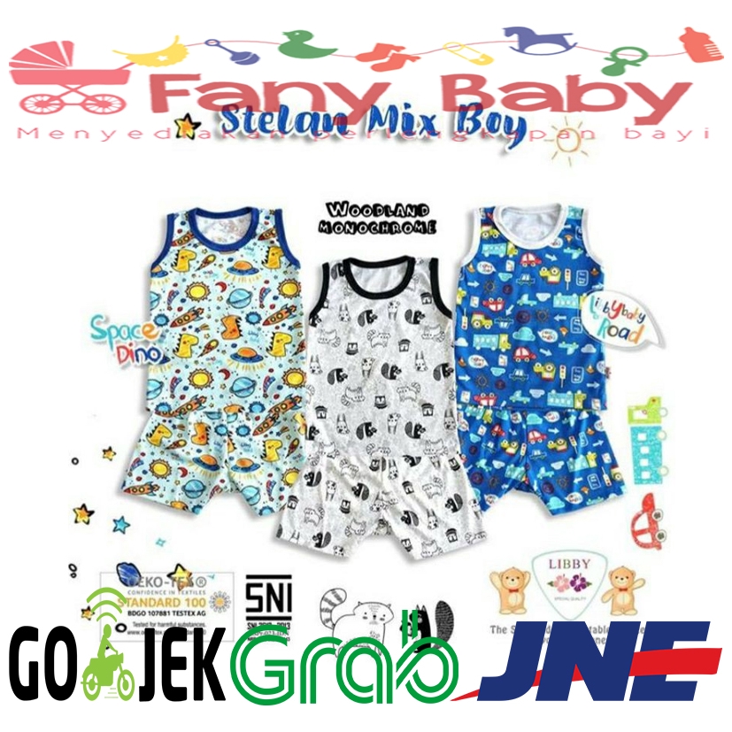 LIBBY SETELAN OBLONG KUTUNG CELANA PENDEK MOTIF